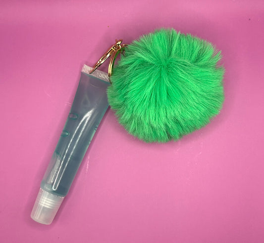 Pompom Keychain Lip Gloss